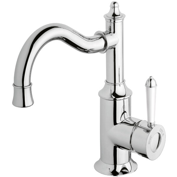 Phoenix Nostalgia Basin Mixer 160mm Shepherds Crook - Chrome/White - the blue space