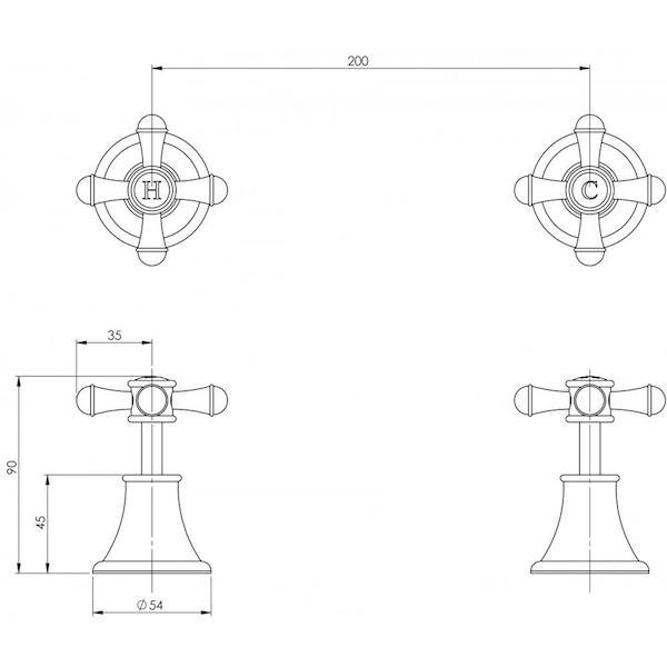 Technical Drawing - Phoenix Nostalgia Wall Top Assemblies
