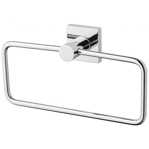 Phoenix Radii Hand Towel Holder Square Plate - Chrome - The Blue Space