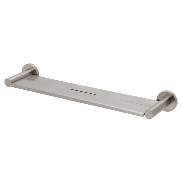 Phoenix Radii Metal Shelf Round Plate - Brushed Nickel 450mm - The Blue Space