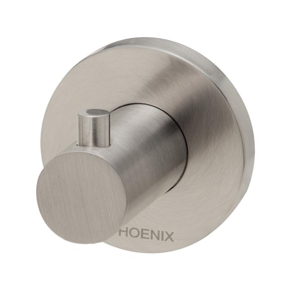 Phoenix Radii Robe Hook Round Plate-Brushed Nickel - The Blue Space