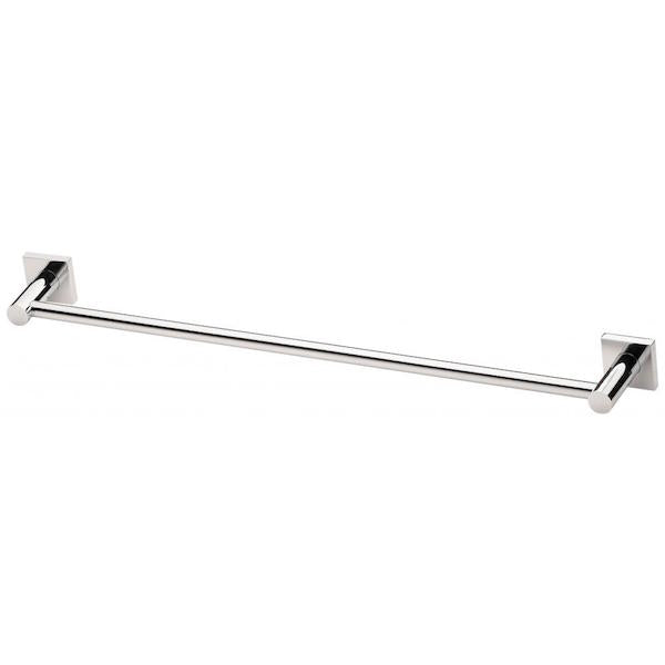 Phoenix Radii Single Towel Rail Square Plate Chrome - The Blue Space