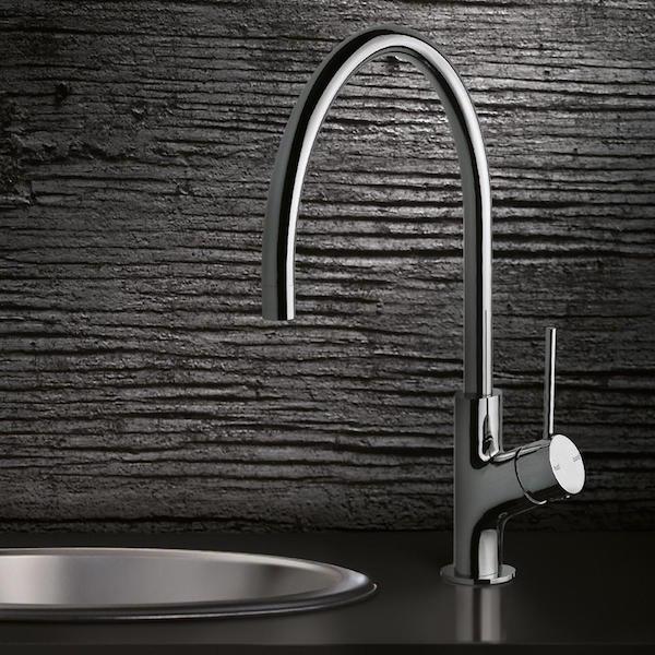 Phoenix Vivid Slimline Oval Sink Mixer 220mm Gooseneck-Chrome - the blue space