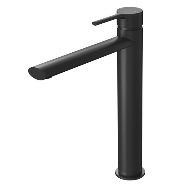 Phoenix Vivid Slimline Oval Vessel Mixer-Matte Black - the blue space