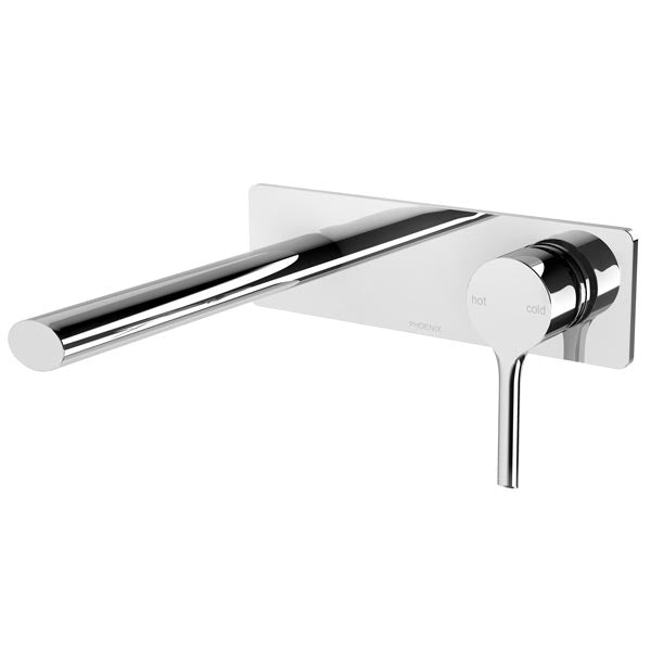 Phoenix Vivid Slimline Oval Wall Basin Mixer Set 175mm-Chrome - the blue space