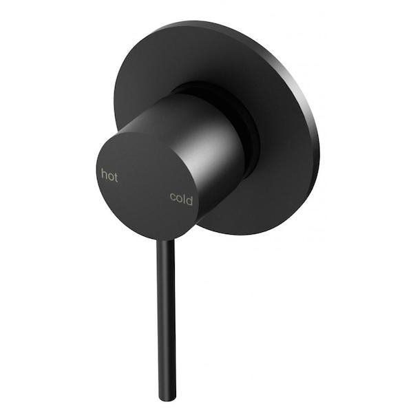 Phoenix Vivid Slimline Shower/Wall Mixer Tap Matte Black - The Blue Space