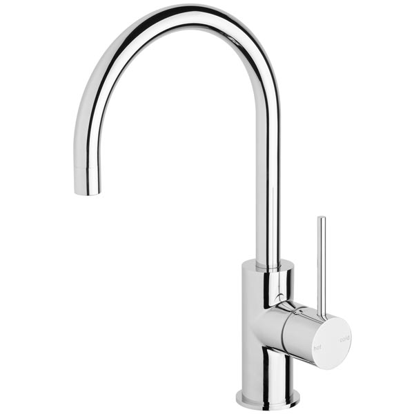 Phoenix Vivid Slimline Side Lever Sink Mixer 160mm Gooseneck-Chrome - the blue space