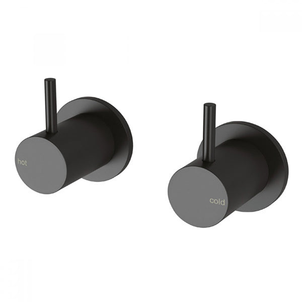 Phoenix Vivid Slimline Wall Top Assemblies 15mm Extended Spindles- Matte Black