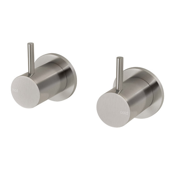 Phoenix Vivid Slimline Wall Top Assemblies Extended 15mm - Brushed Nickel - The Blue Space