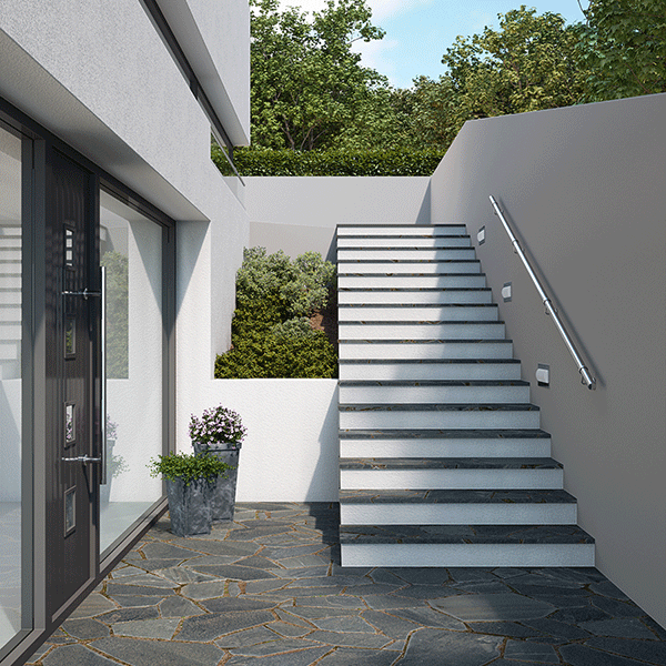 Rothley Handrail Kit Polished Stainless Steel online at The Blue Space | Outdoor staircase rails