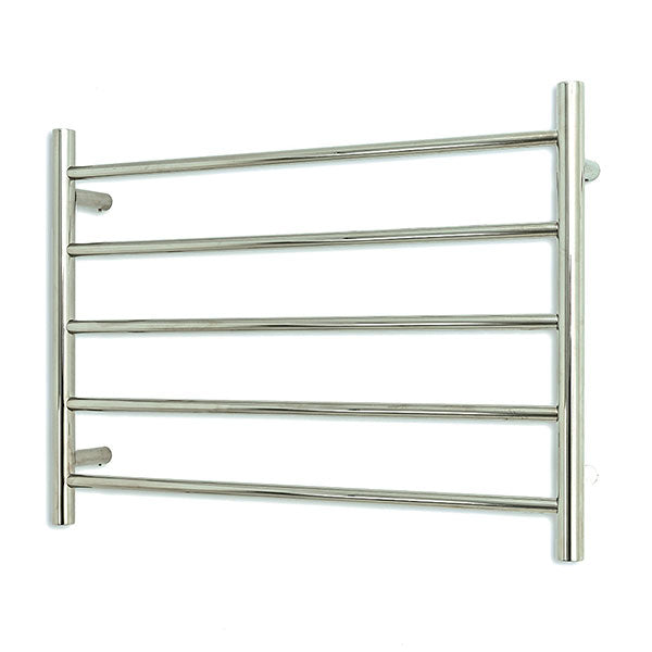 Radiant Round 5 Bar Non-Heated Rail 750mmx550mm Polished Stainless Steel - The Blue Space