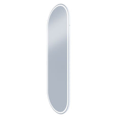 Remer Great Great Gatsby 600 x 1800mm LED Mirror Matte White Frame - The Blue Space