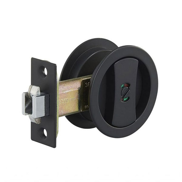 Zanda Round Cavity Sliding Privacy Kit Matte Black | The Blue Space