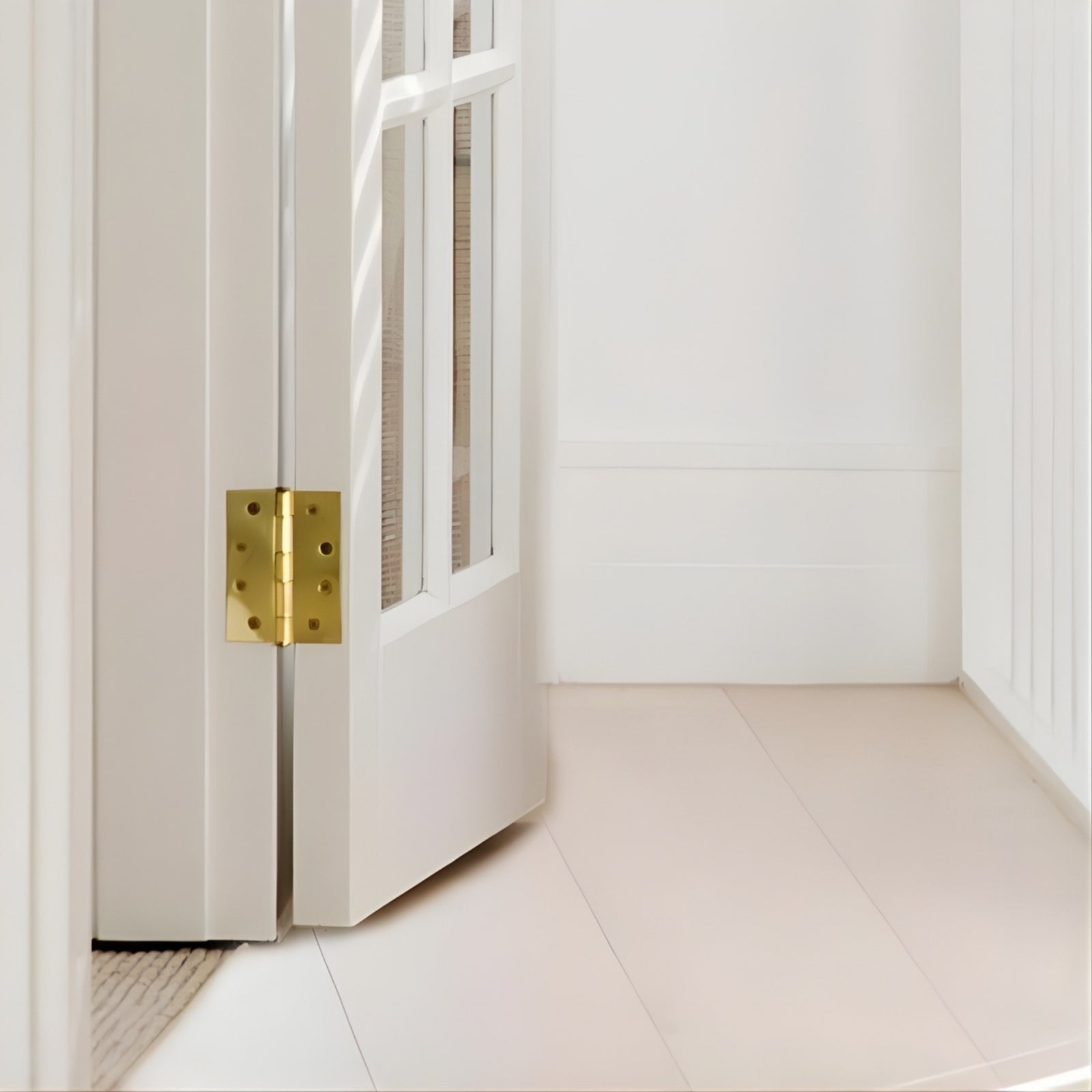 Zanda Satin Brass Fixed Pin Butt Hinge 100 x 75 x 2.5mm online at The Blue Space