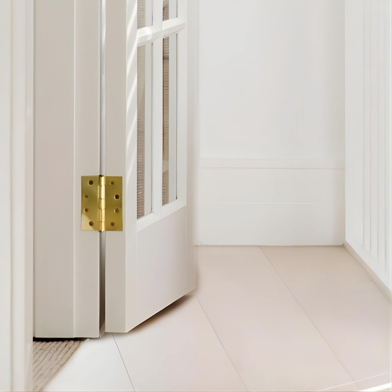 Zanda Satin Brass Fixed Pin Butt Hinge 100 x 75 x 2.5mm online at The Blue Space