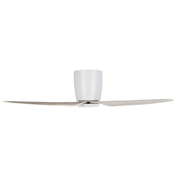 Eglo Seacliff 44" 112cm DC Ceiling Fan - White with Oak finish - The Blue Space