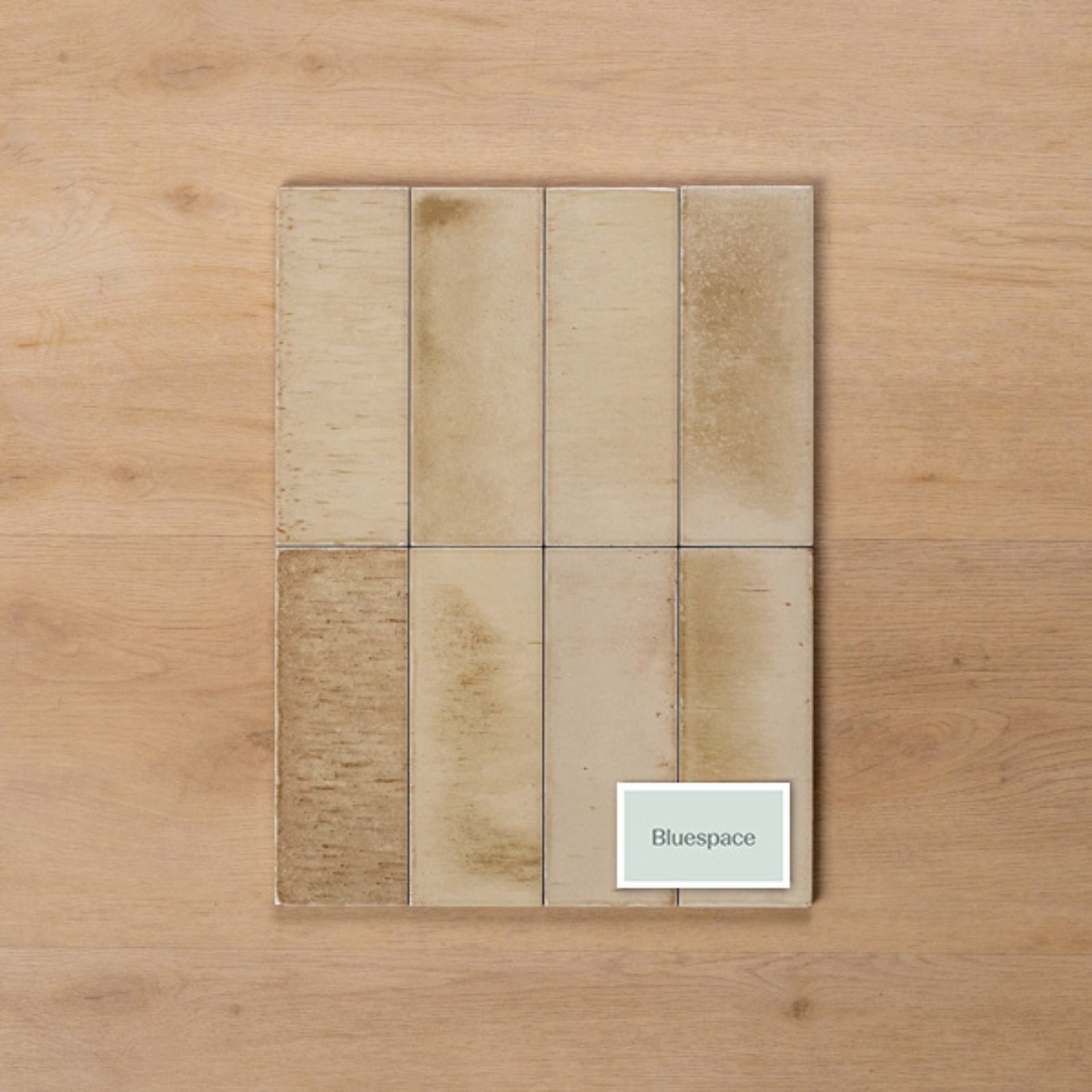 Pattern TBS Sicily Beige Gloss Bejmat Cushioned Edge Porcelain Tile 75x200mm 720GLEBEG - The Blue Space