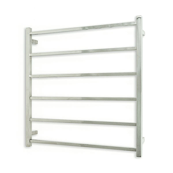 Radiant Square 6 bar Non-Heated Rail 800mmx830mm Polished Stainless Steel - The Blue Space