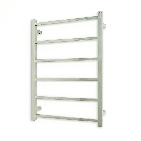 Radiant Square 6 bar Non-Heated Rail 600mmx830mm Polished Stainless Steel - The Blue Space