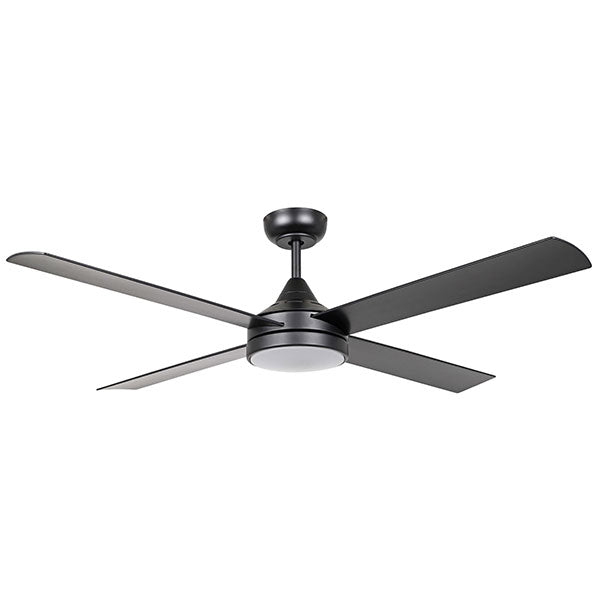Eglo Stradbroke 52" 132cm DC Ceiling Fan with 20W LED CCT Light - Black - The Blue Space