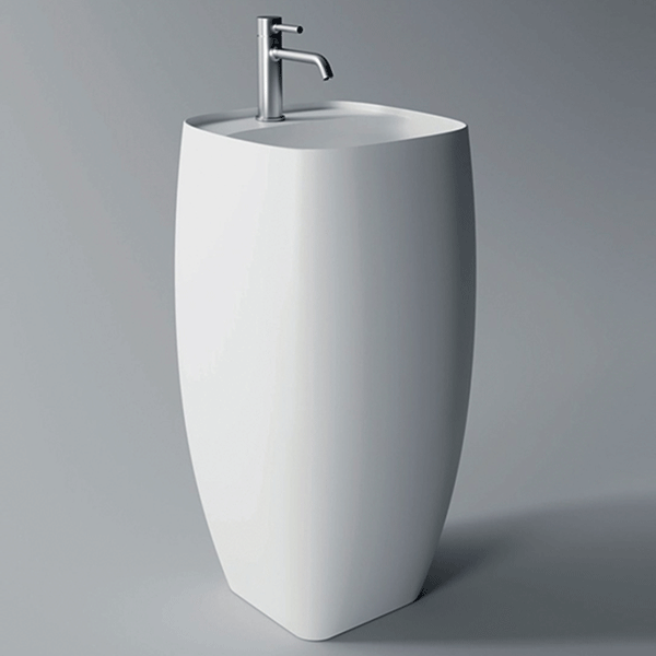 Studio Bagno Nur Column Basin with Tap Landing - Resort style basins online at The Blue Space