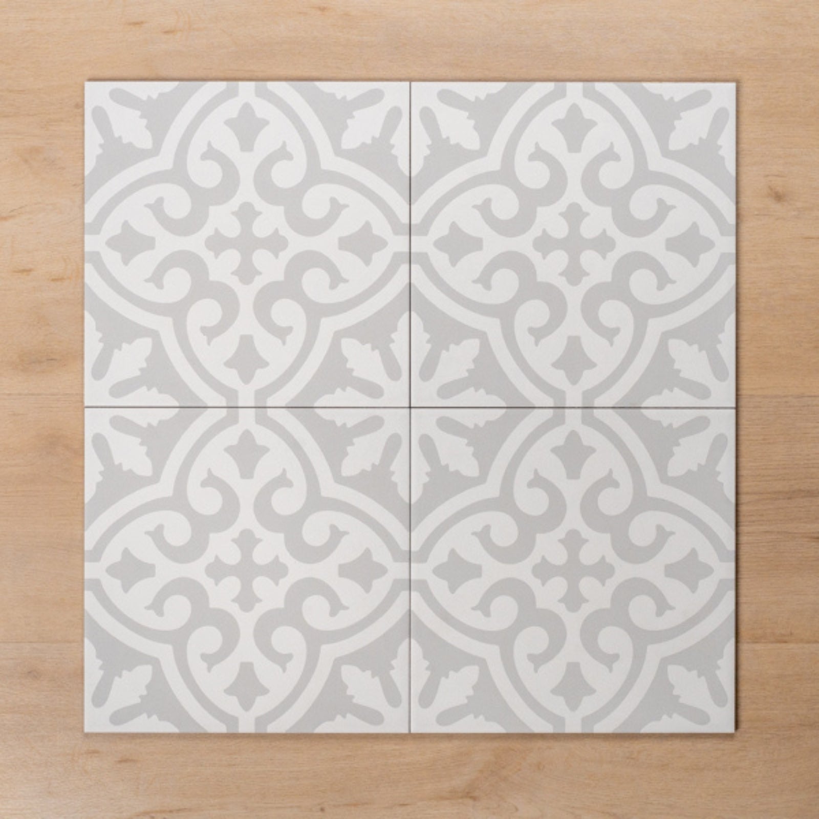 Pattern Tamarama Soft Grey Matt P3 Cushioned Edge Porcelain Tile 300x300mm 3KENGYM - The Blue Space