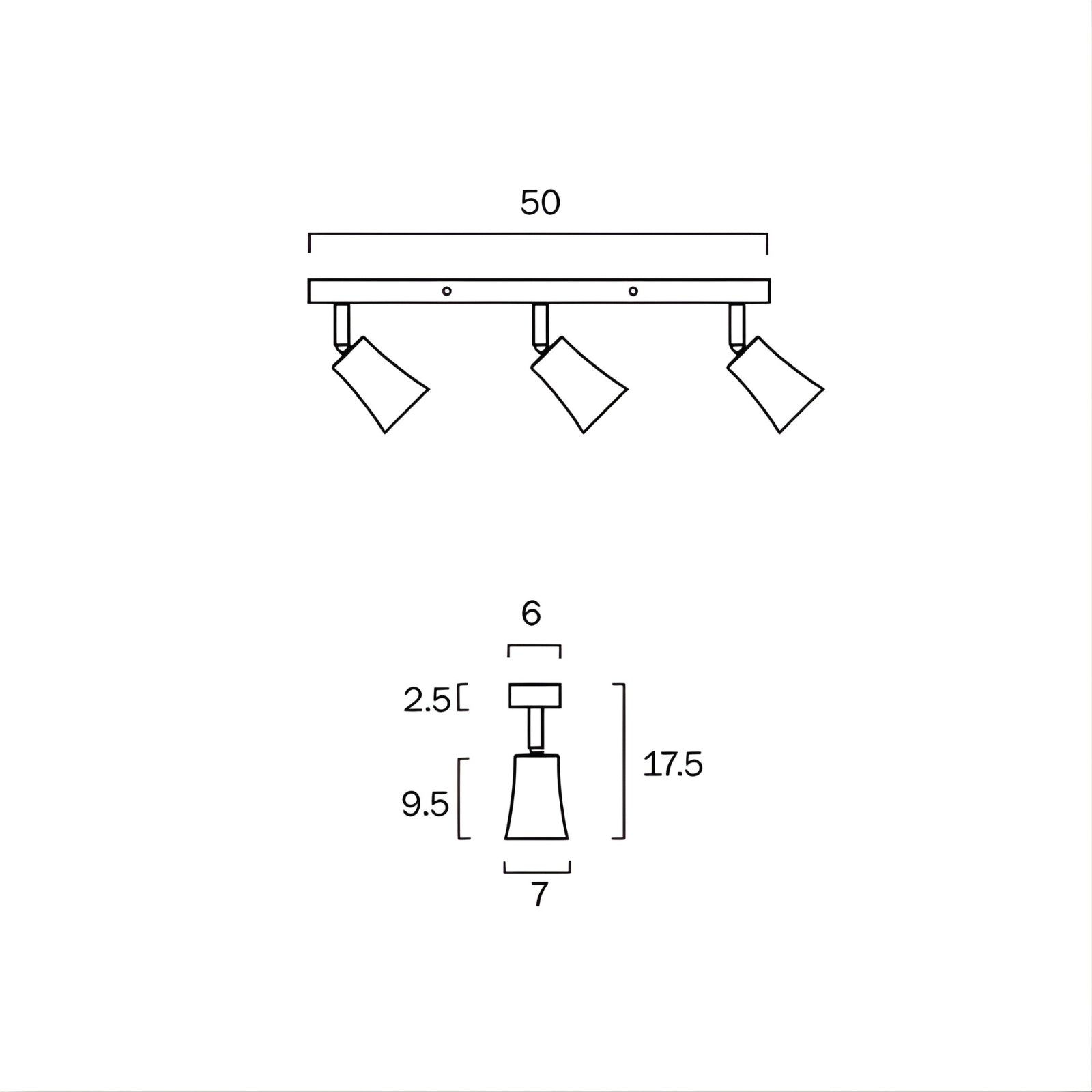 Telbix Alvey GU10 3 Light Spotlight in White | The Blue Space