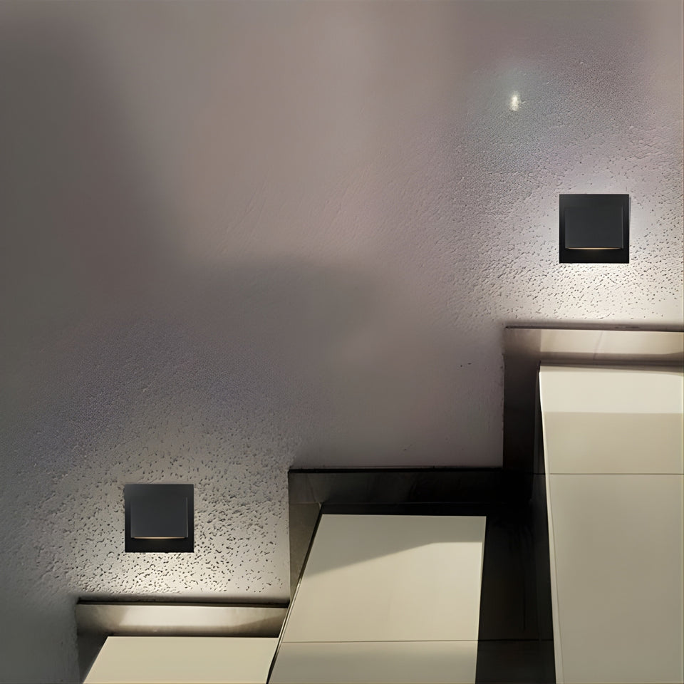 Telbix Brea 3W LED Wall Step Light Warm White - Black