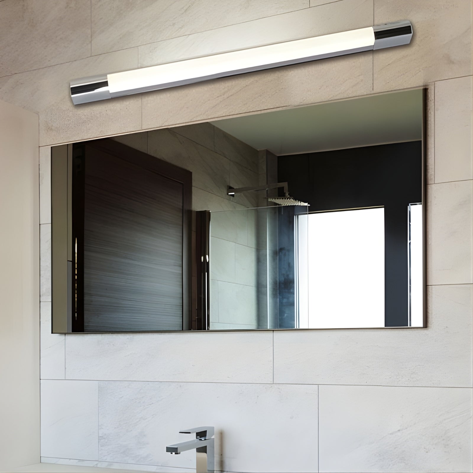 Telbix Oras 24W LED CCT Vanity Wall Light Chrome | The Blue Space