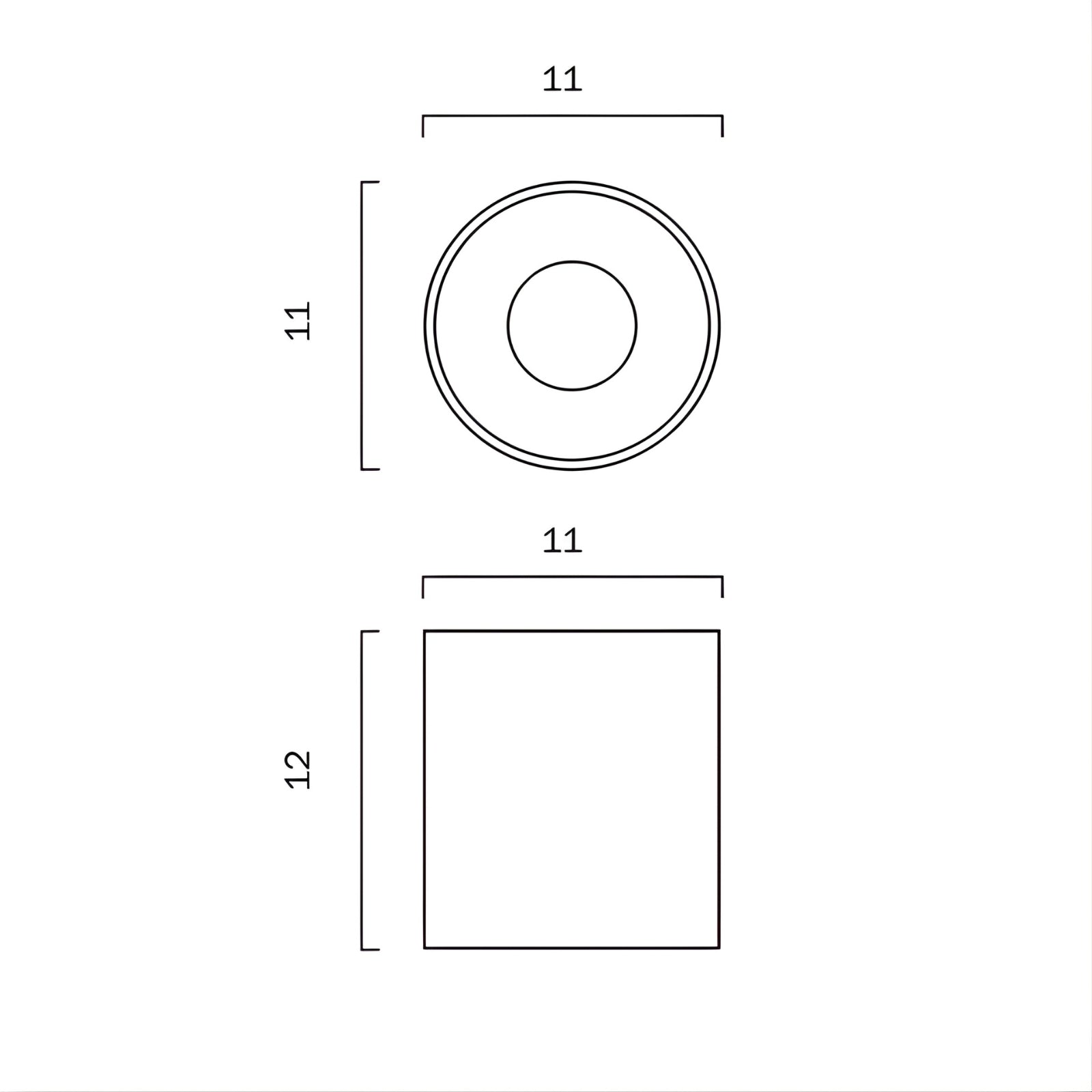 Telbix Keon 20W LED Ceiling Light - Warm White - Black | The Blue Space