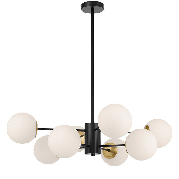 Telbix Marsten ES 8 Light Pendant in Black | The Blue Space