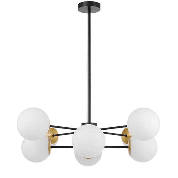 Telbix Marsten ES 8 Light Pendant in Black | The Blue Space
