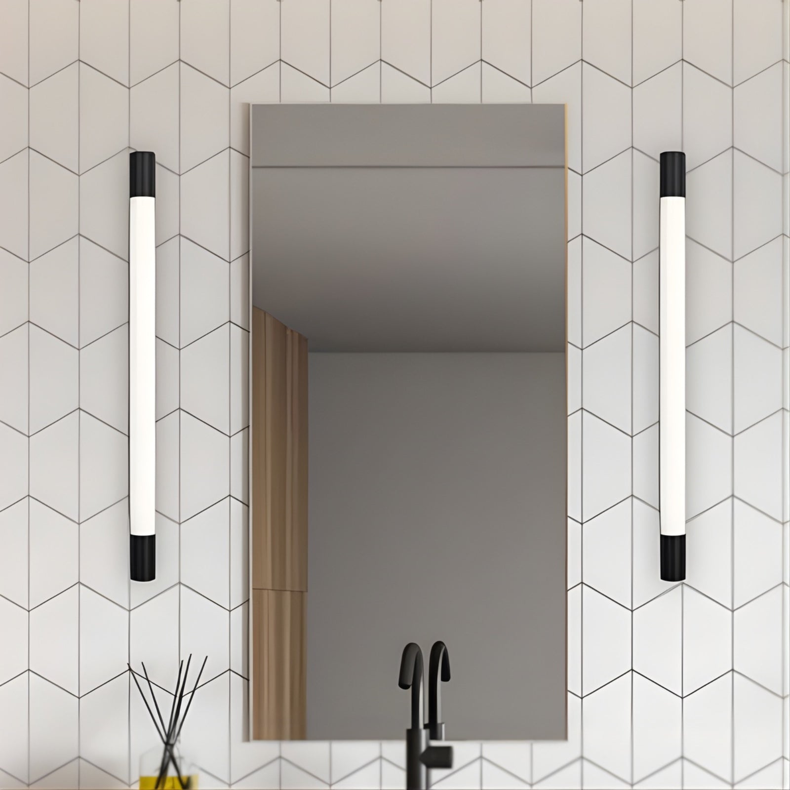 Telbix Oras 18W LED CCT Vanity Wall Light Black | The Blue Space