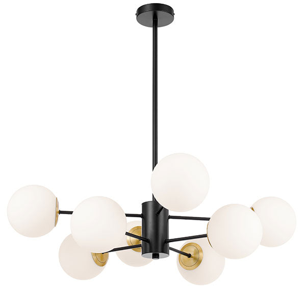 Telbix Marsten ES 8 Light Pendant in Black | The Blue Space