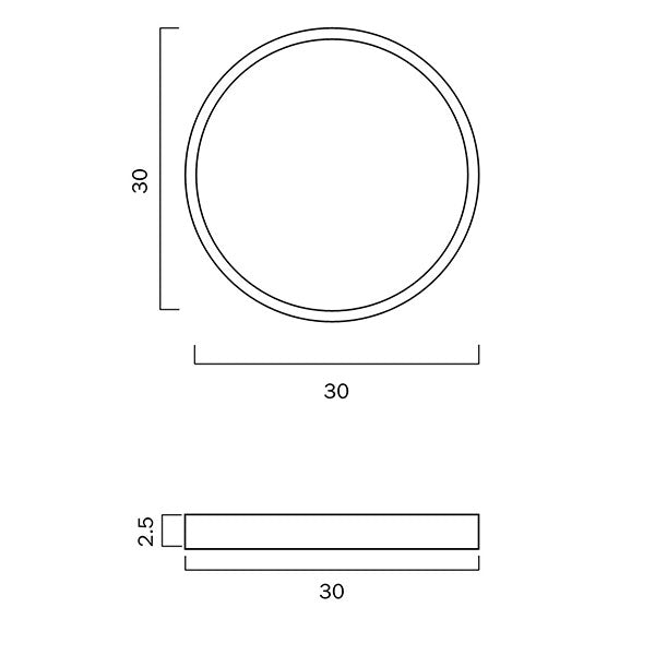 Telbix Sky 24W LED CCT Round Ceiling Light White | The Blue Space
