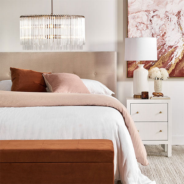 Café Lighting Zara ES 6 Light Pendant - Brass - The Blue Space