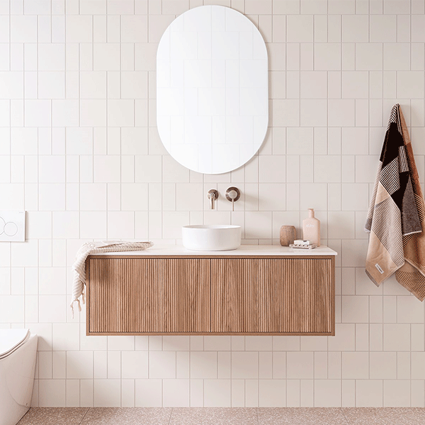 ADP Clifton Ensuite Vanity in Prime Oak Woodmatt - Sizes 600, 750, 900, 1200, 1500, 1800