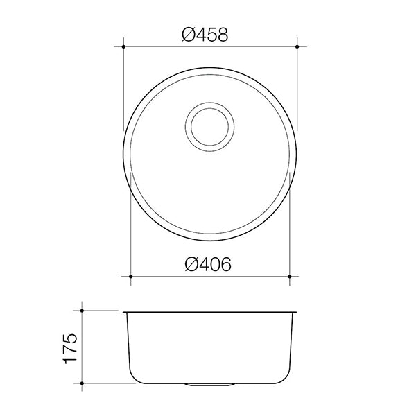 Caroma Contemporary Round Bowl Sink by Caroma - The Blue Space