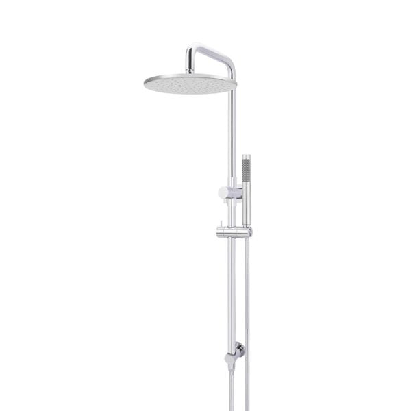 Meir Round Combination Shower Rail 300mm Rose & Hand Shower - Chrome - The Blue Space