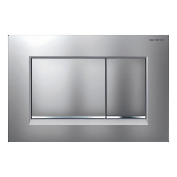 Geberit Sigma 30 Actuator Dual Flush Plate Matte Chrome - The Blue Space