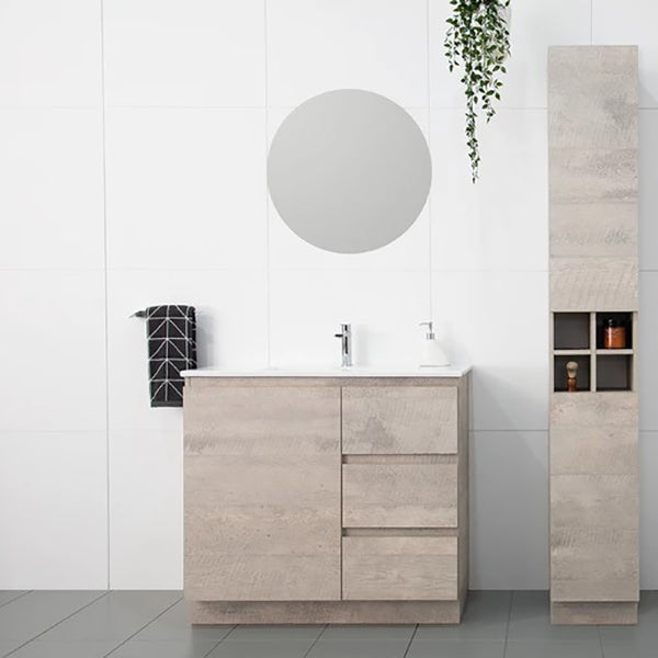 ADP Glacier Full Depth Door & Drawer Trio Freestanding Vanity - Sizes 750, 900, 1200, 1500, 1800 - The Blue Space