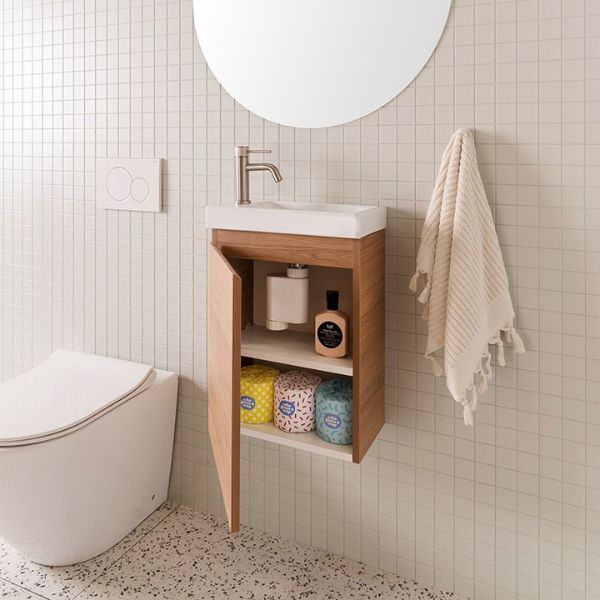 ADP Glacier Lite Mini Wall Hung Vanity with Ceramic Top - The Blue Space