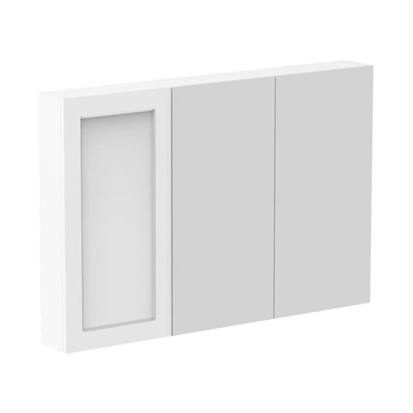 ADP London Shaving Cabinet 1200mm 3 Doors Left Shaker Door - The Blue Space