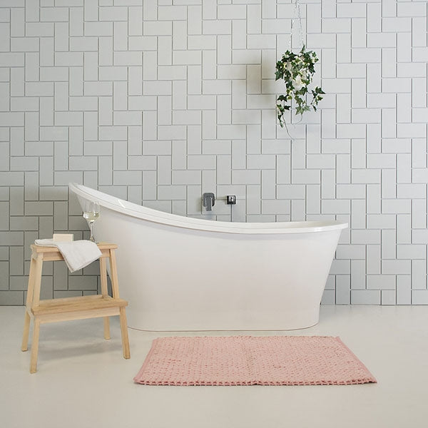 ADP Placido Freestanding Slipper Bath 1590mm White - The Blue Space
