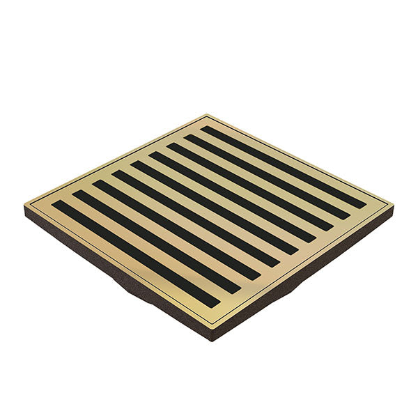 ART Australia Organics Slotted Floor Waste 100mm Polished Brass - The Blue Space