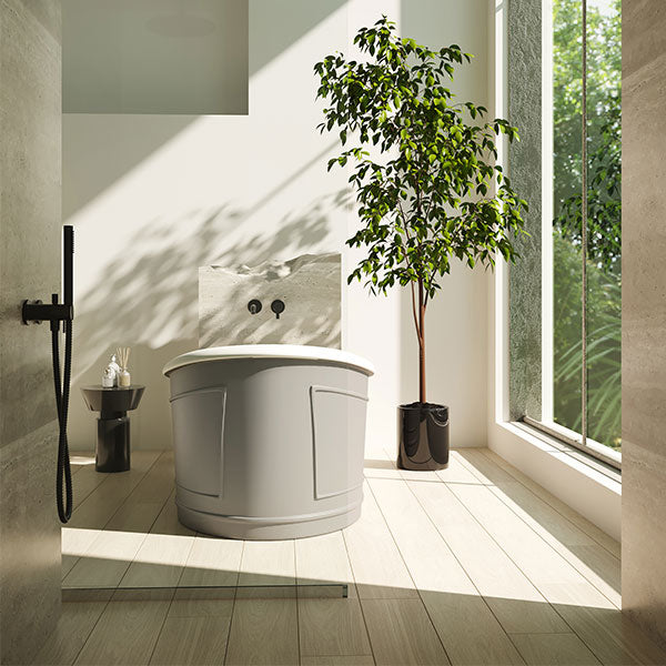 BelBagno Ritz Free Standing Bath 1676mm Matte Grey - Online at The Blue Space