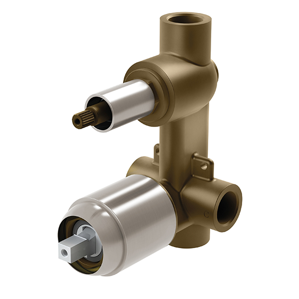 Phoenix Shower/Bath Diverter Mixer Body Brushed Nickel at The Blue Space