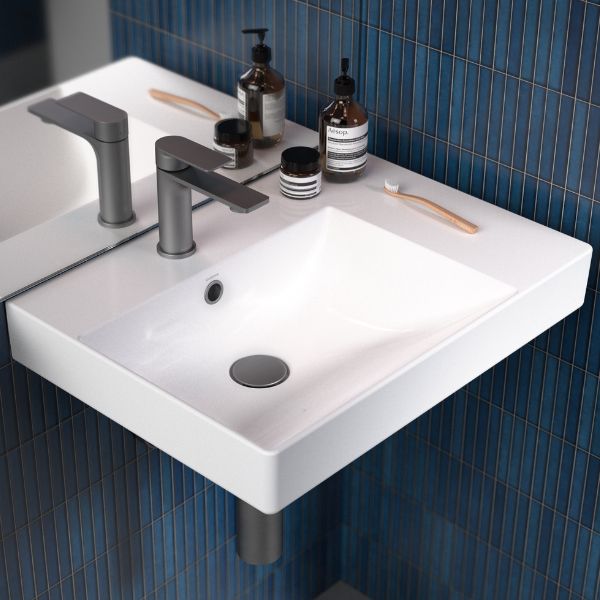 Caroma Basin Overflow Dress Rings Brushed Nickel - The Blue Space