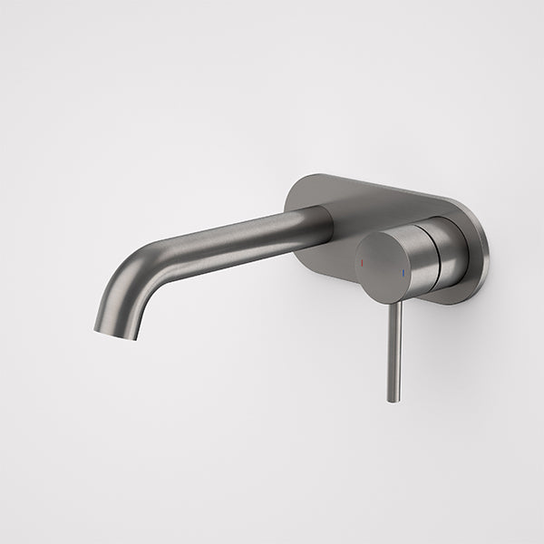 Caroma Liano II 175mm Wall Basin/Bath Mixer Plate Set Gunmetal - The Blue Space
