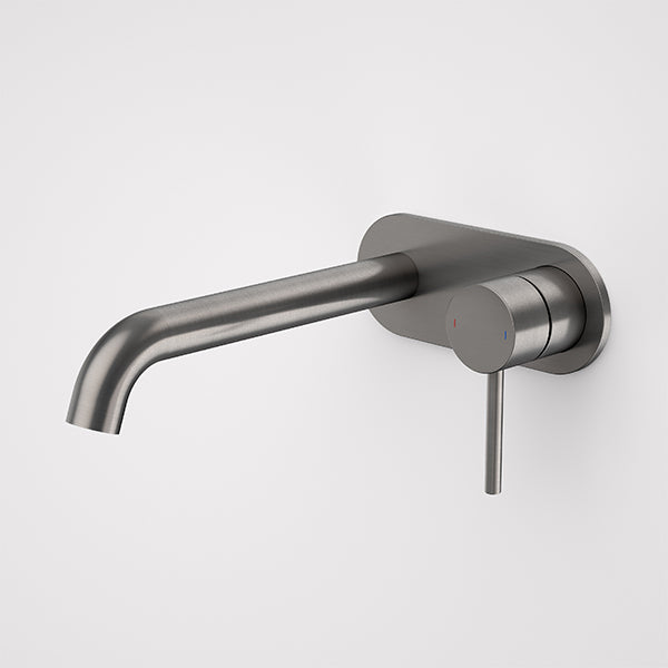 Caroma Liano II 210mm Wall Basin/Bath Mixer Plate Set Gunmetal - The Blue Space
